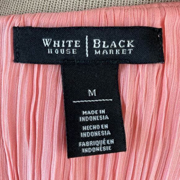White House Black Market Sleeveless Pink Blouse Top Size M EUC - Picture 6 of 6